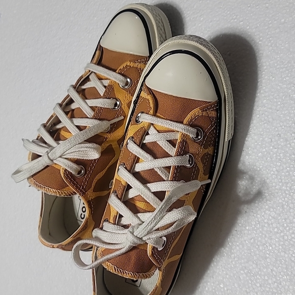 CONVERSE CHUCK TAYLOR 70's OX SNEAKERS GIRAFFE PRINT BROWN ARCHIVE CASUAL SHOE 5 - Picture 7 of 12